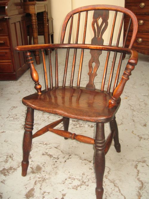 19th  Century Ash and Elm  Low  Windsor Chair