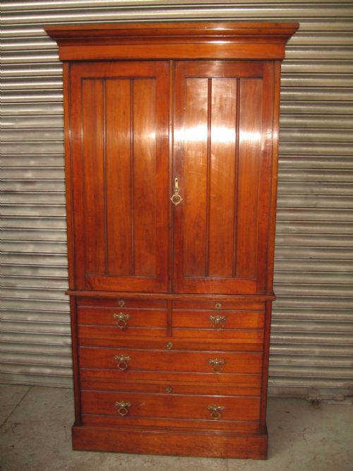 Victorian Walnut Press ,Cupboard on Chest.