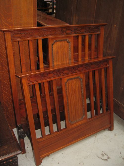 Edwardian Mahogany Single  Bed,