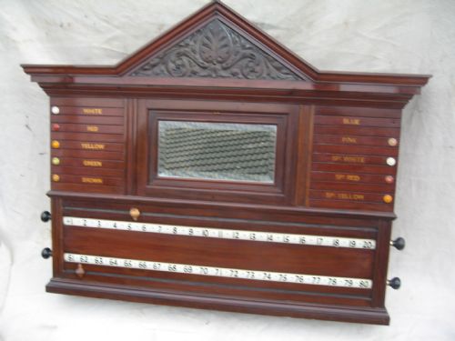 Good Mahogany Billiards Snooker  Score Board