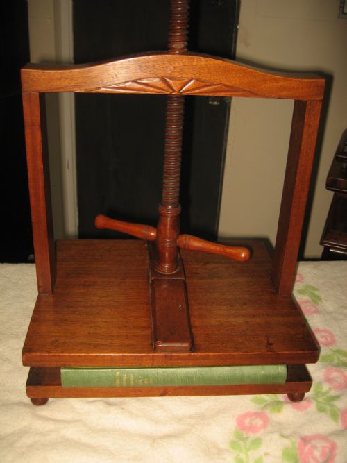 Antique Wooden Book Press