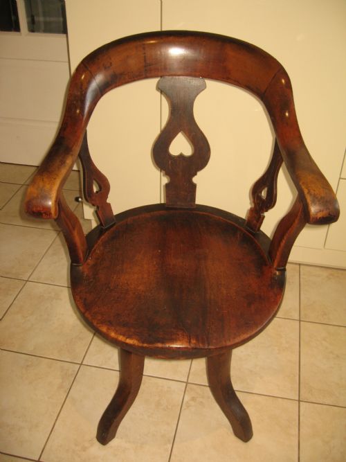 Late Victorian Swivel Office Arm Chair