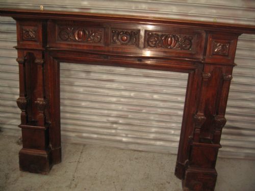 Large Oak Victorian Period Fire Surround