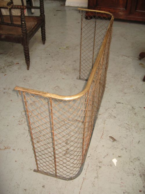19th Century  Brass and Wire Fire Guard