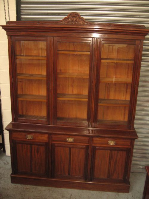 Large Mahogany Late Victorian Bookcase