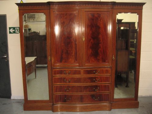 Large Mahogany Combination Wardrobe
