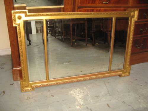 Antique Style Gilt Overmantle Mirror