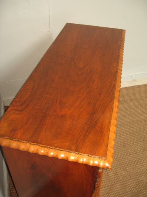 GOOD VICTORIAN WALNUT OPEN BOOKCASE - ADDITIONAL PHOTO 7