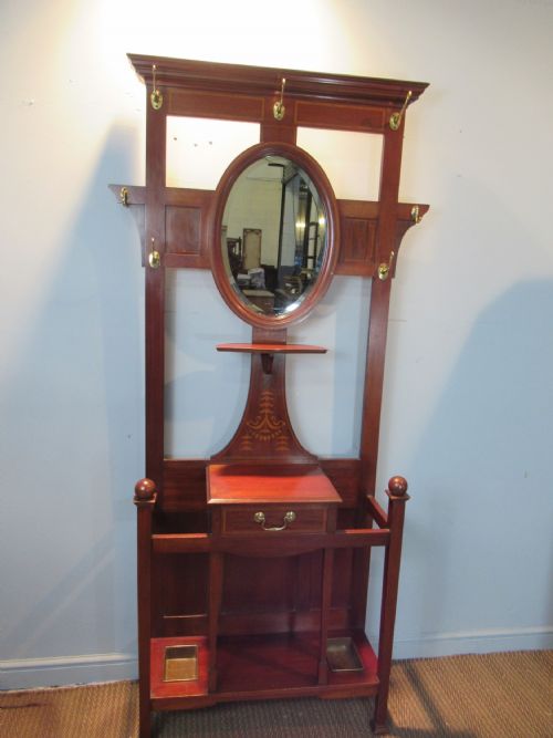 Mahogany Edwardian  Hall Hat and Coat Stand
