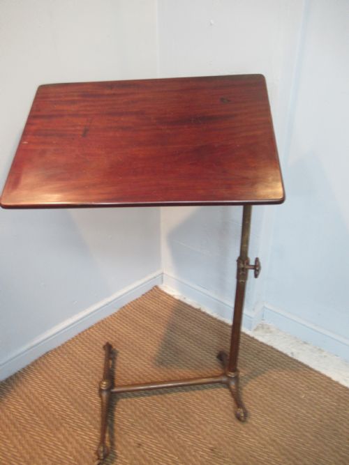 Adjustable  Mahogany Top  Reading / Work Table