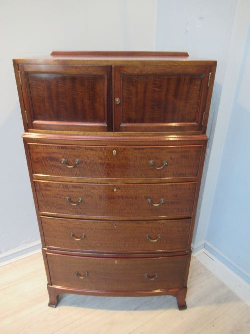 Wylie & Lochead Glasgow  Mahogany Tallboy Chest