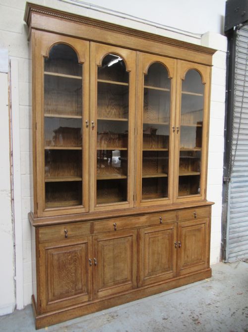 Very Large Edwardian  Oak Bookcase