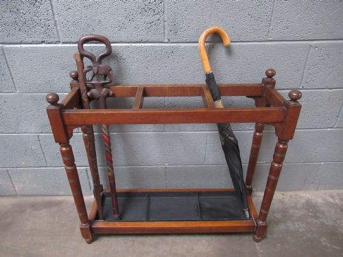 Edwardian  Oak Walking Stick Stand
