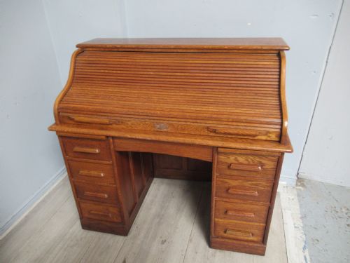 Oak Roll Top Desk