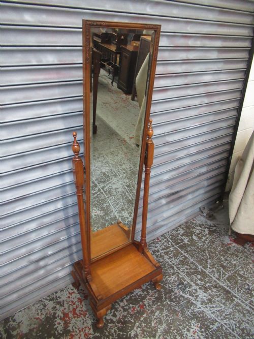 Walnut Cheval Swing Dressing  Mirror