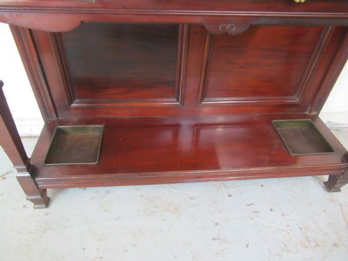 LARGE SIZE VICTORIAN MAHOGANY HAT COAT HALL STAND - ADDITIONAL PHOTO 2