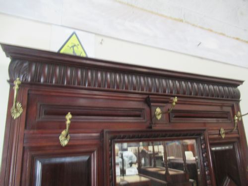LARGE SIZE VICTORIAN MAHOGANY HAT COAT HALL STAND - ADDITIONAL PHOTO 7