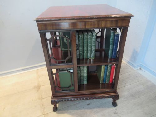 CHIPPENDALE STYLE MAHOGANY REVOLVING BOOKCASE - ADDITIONAL PHOTO 1