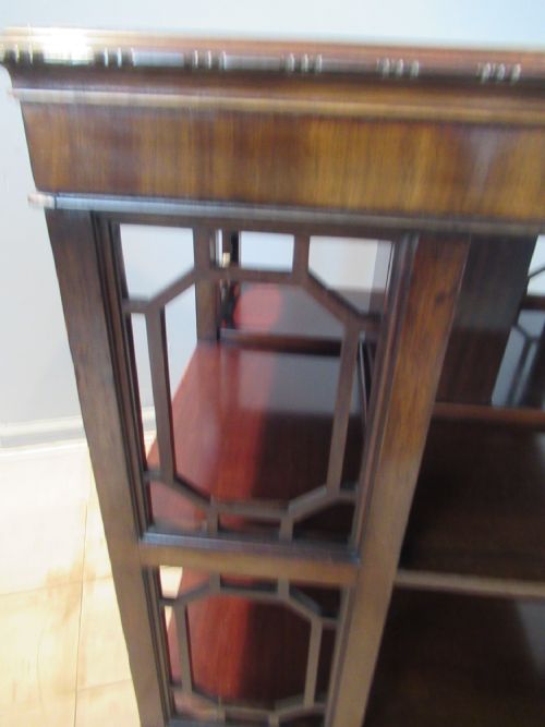 CHIPPENDALE STYLE MAHOGANY REVOLVING BOOKCASE - ADDITIONAL PHOTO 5