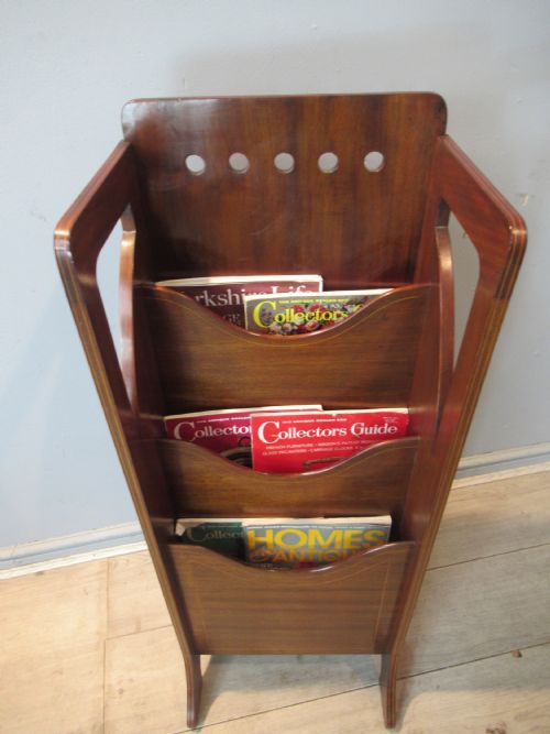 Edwardian Mahogany Magazine Rack / Holder