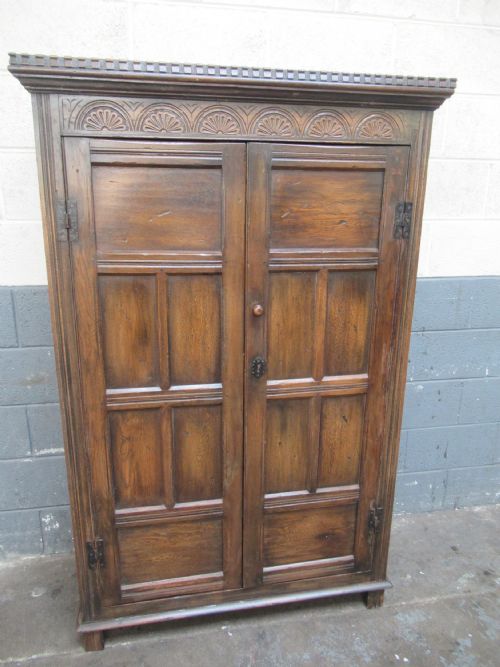 Oak Two Door Wardrobe  in the Antique Style