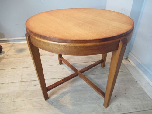 Light Oak  Round Coffee Table in the Heals Style,
