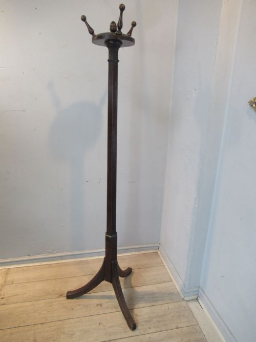 Edwardian Period Oak Revolving Hat Stand