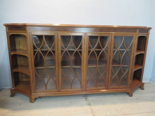 Edwardian Period  Light Mahogany Four Door Bookcase