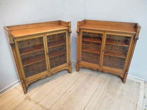 Pair  of Oak Arts and Crafts  Period   Bookcases