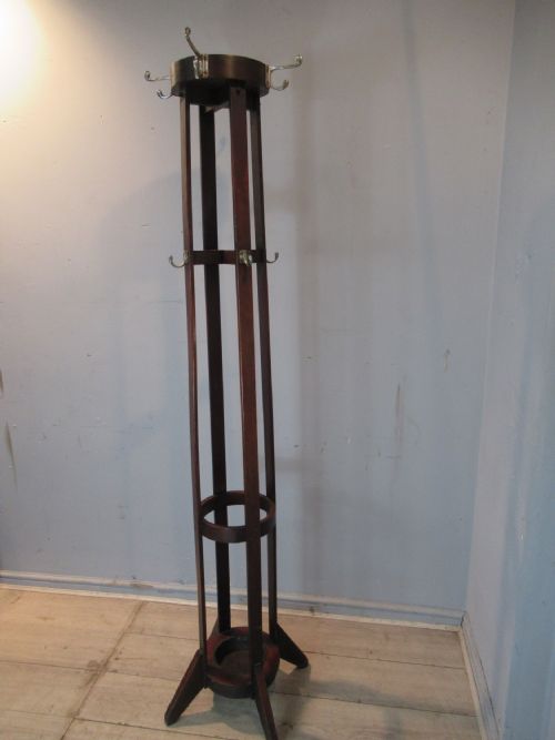 1930s Mahogany Hat Coat and Stick Stand