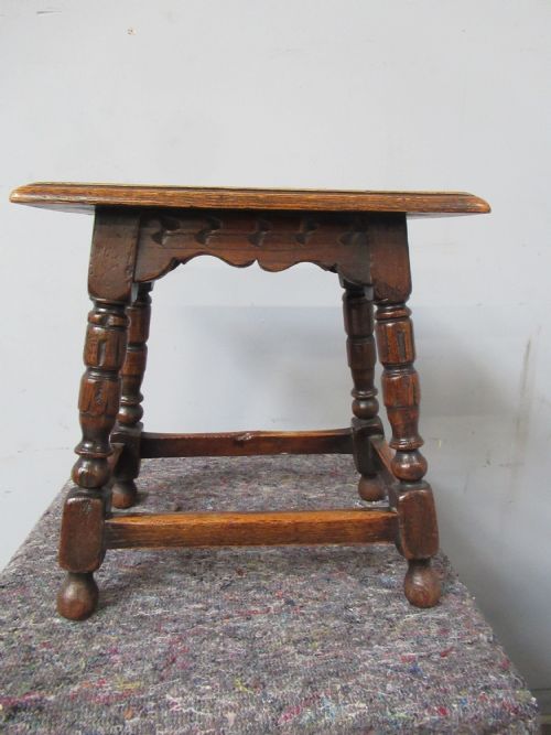 Antique Style Oak  Stool