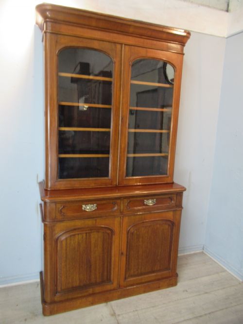 Victorian Oak Cupboard Bookcase
