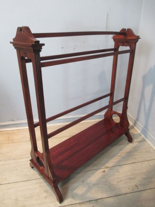 Late Victorian Mahogany  Towel Rail