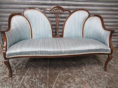 Edwardian Mahogany Sofa /Chaise  Seat.