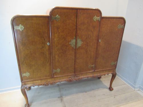 Burr Walnut  1920s Drinks Cabinet