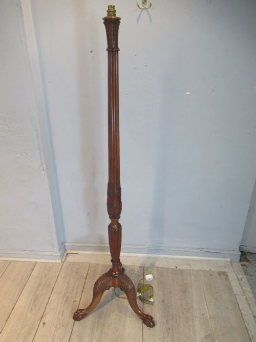 Chippendale Style Mahogany Floor Standing Lamp