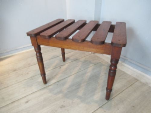LATE VICTORIAN MAHOGANY LUGGAGE STAND - ADDITIONAL PHOTO 3