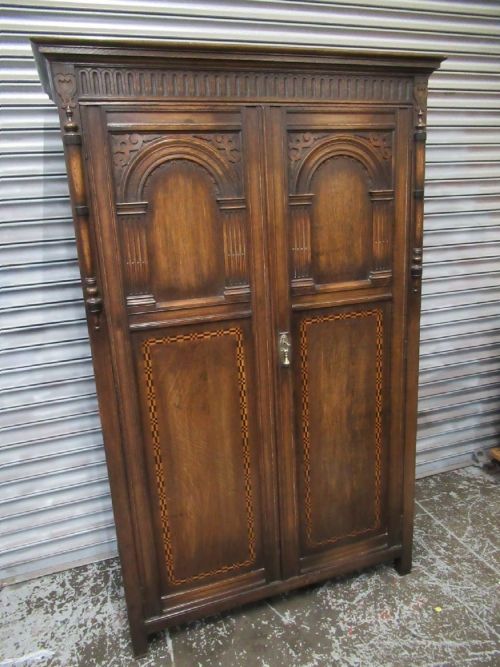 1920s  Oak Two Door Wardrobe