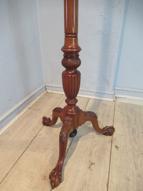 MAHOGANY CHIPPENDALE STYLE FLOOR LAMP - ADDITIONAL PHOTO 5