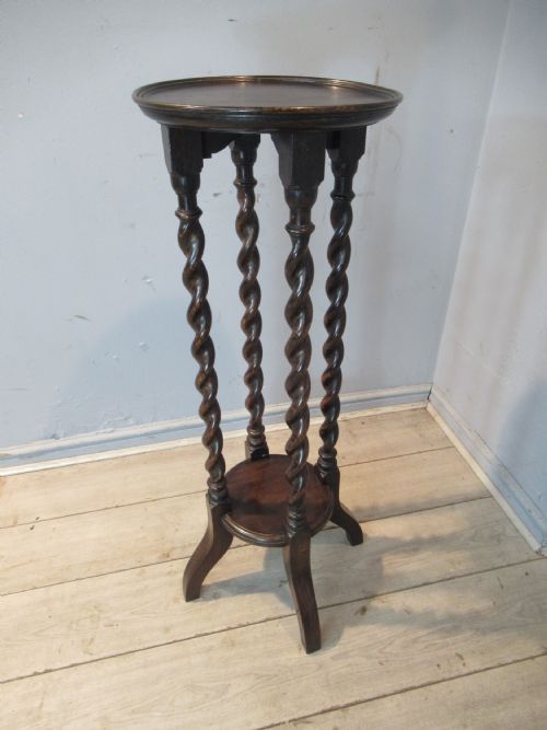 Tall Oak Barley Twist  Plant Stand