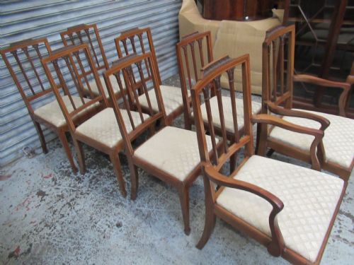 Set of Eight Edwardian Period  Mahogany Dining Chairs