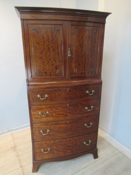 Edwardian  Period Mahogany Tall Boy Chest
