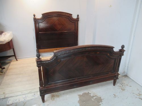 Late  19th Century French   Five Foot Wide Bed Head / Foot and Side Irons