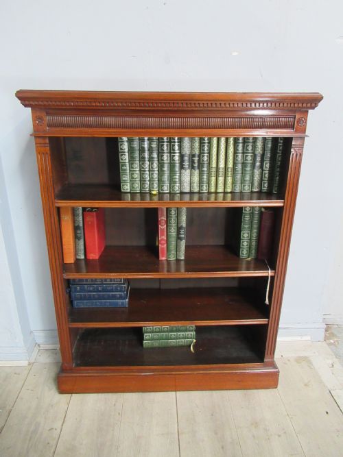 Late Victorian Mahogany Open Bookcase