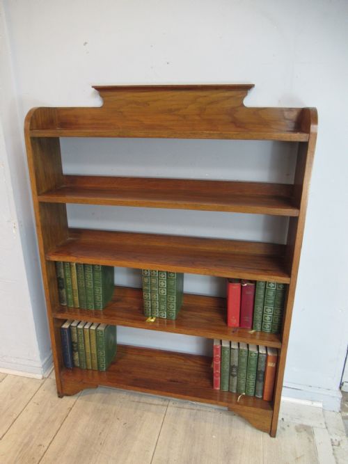 1920s Oak Open Bookcase