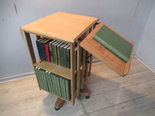 Light Oak Revolving Bookcase