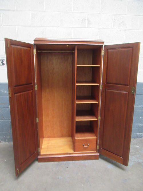 Mahogany Single Size Fitted  Wardrobe