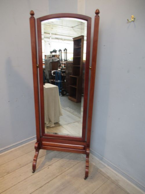 Mahogany Cheval Swing Mirror