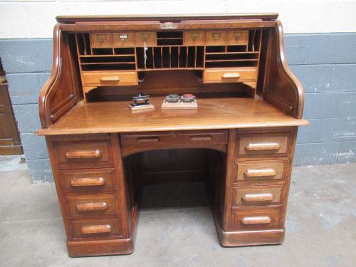 Oak Roll Top Desk