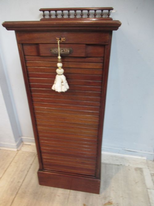 Edwardian Mahogany  Tambour Front File Cabinet